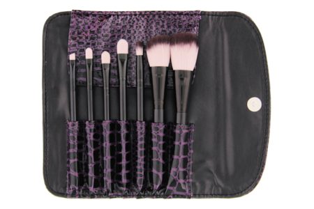 BH Cosmetics 7pc Faux Croc Brush Set | Cosmetica-shop.com