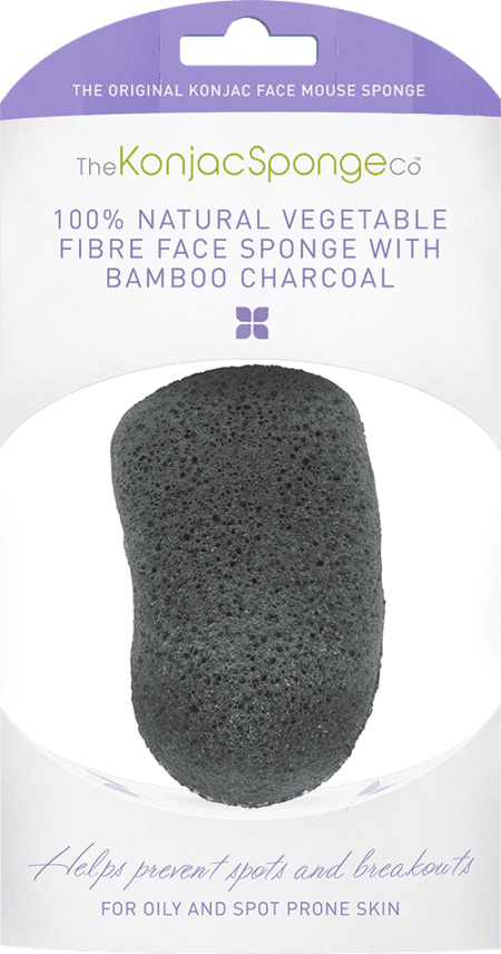 Konjac Face Mouse Bamboo Charcoal Spons | Cosmetica-shop.com