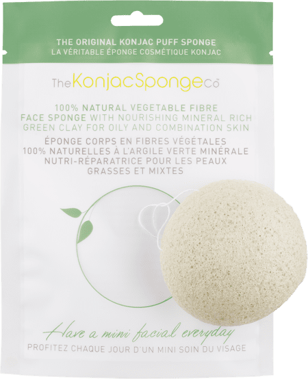 Konjac Facial Sponge Puff Green Clay | Cosmetica-shop.com