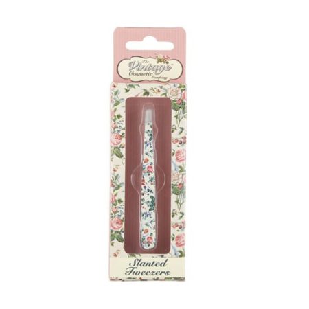 The Vintage Cosmetic Company Slanted Tweezer Floral | Cosmetica-shop.com